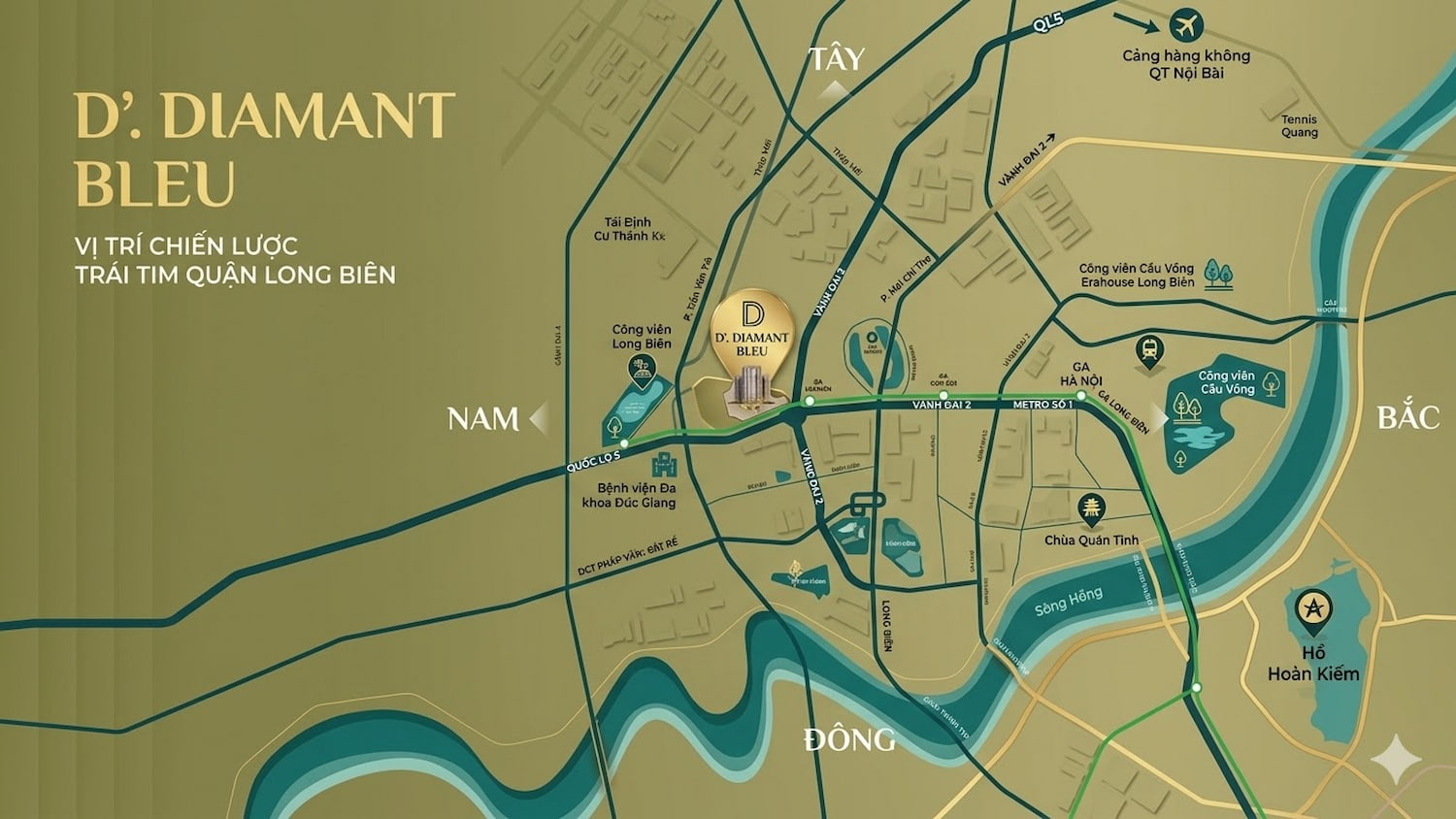 Vị trí D'. Diamant Bleu